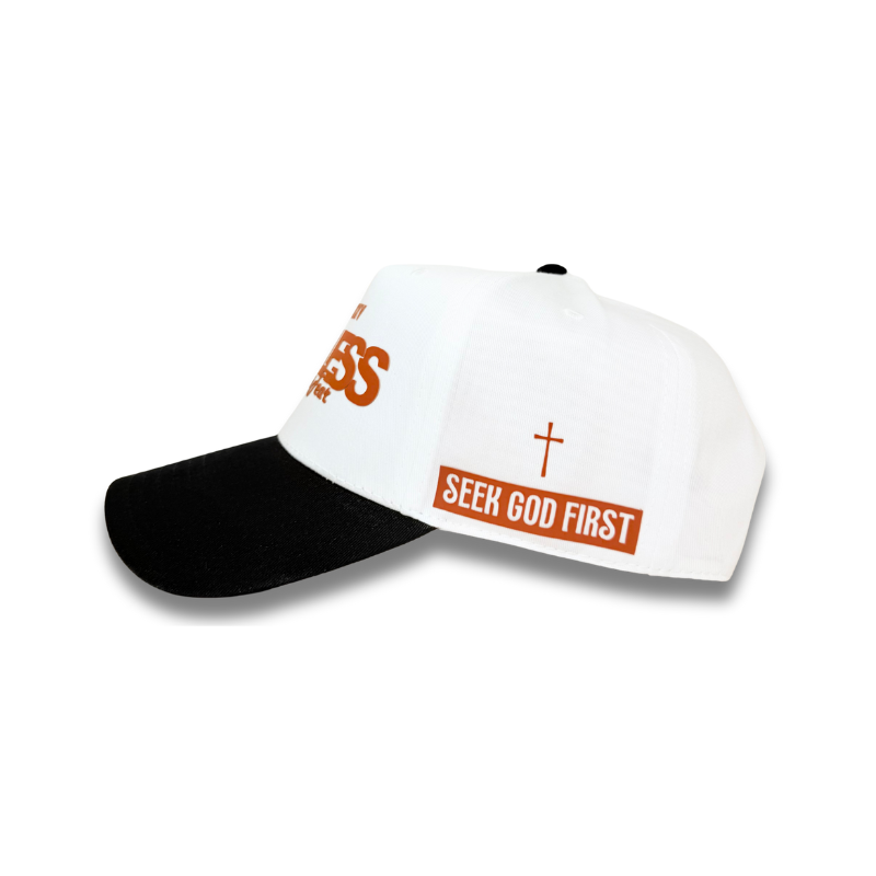 Fearless Signature Hat – White & Black with Texas Orange Design