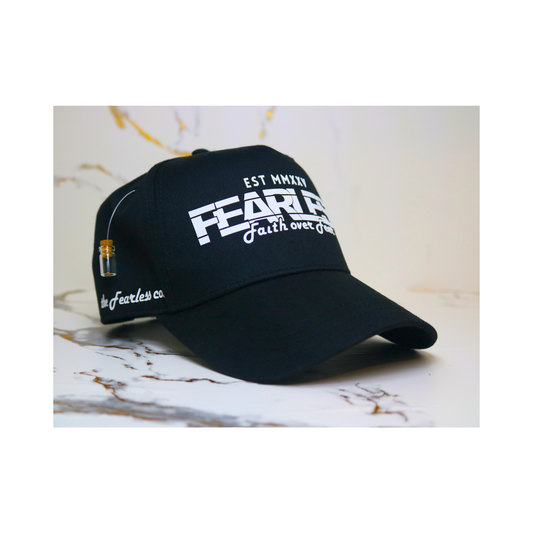 Fearless Youth Signature Hat – Black with White Design